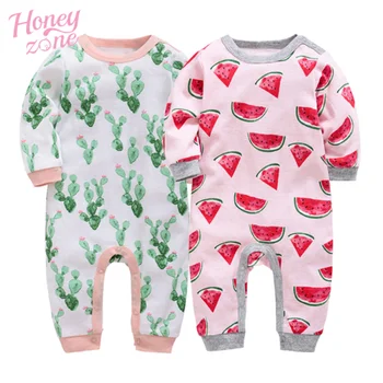 2019 Honeyzone Baby Boy Oblačila Poln Rokav Risanka Tiskanja 2pcs/set 3pcs/veliko ropa bebe Bombaža, za Malčke Baby Dekleta, igralne obleke