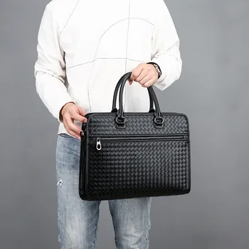 Moške Aktovko Luksuzne Tkanine Usnjene Torbe za Moške Rame Torbico Office Business Travel Bag Vreče za Dokumente, Big