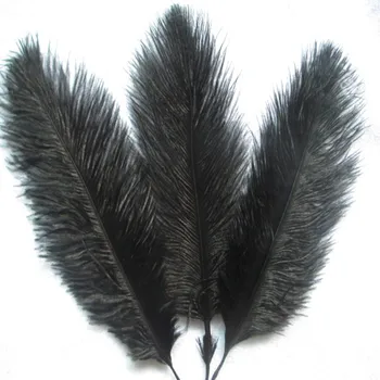 Vroče! 100 Kos / veliko perja dolgo 15-20 cm 6-8 palčni črne Barve Nesreča Perje DIY za stranko poroko dekorativni