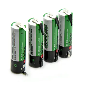 4pc/set Soshine AA NiMH 2500mAh 1,2 V baterije za ponovno polnjenje, s priveskom Točkovno varjenje baterije