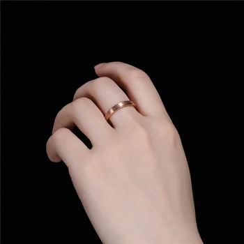 Tigrade New Rose Gold Ring Brušena 3 mm Poroko Band za Ženske Volfram Obroči Vrh Kakovosti Nakit Za Par Nikoli ne Zbledi/Rje