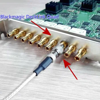 Blackmagic HyperDeck Shuttle Kabel Adapterja DIN 1.0/2.3 Mini BNC na BNC Moški HD SDI Digitalnih Naprav 75ohm
