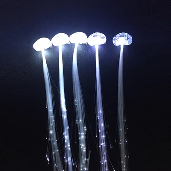 LED Bele Lase Posnetek Pletenic Božični Luči 150pcs/veliko Sij Neonskih Flash Stranka Dekoracijo Led Las, Vlaken, ki se Sveti V temi