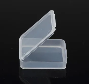 50pcs znotraj 5*5*0.8 cm Pregleden škatla za shranjevanje plastična škatla bela škatla za orodje vijak polje strojne dele polje zgosti s pokrovom