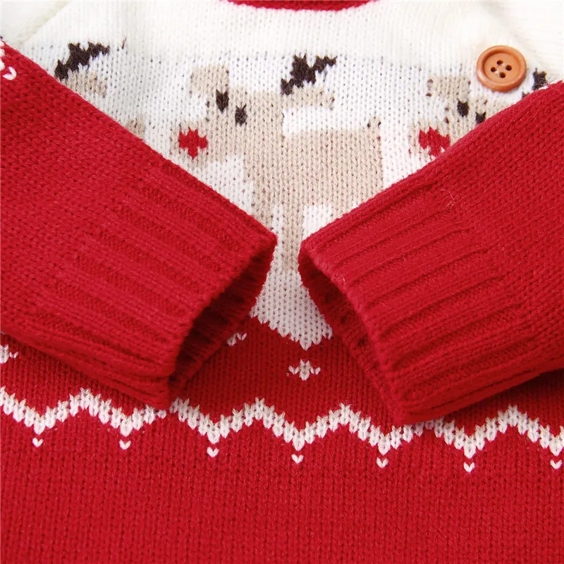 0-18 M Božič Baby Pleteni Pulover Fant Dekle Krog Vratu Dolg Rokav Ohlapen Pulover s Elk Vzorec za Pomlad in Zimo 2020