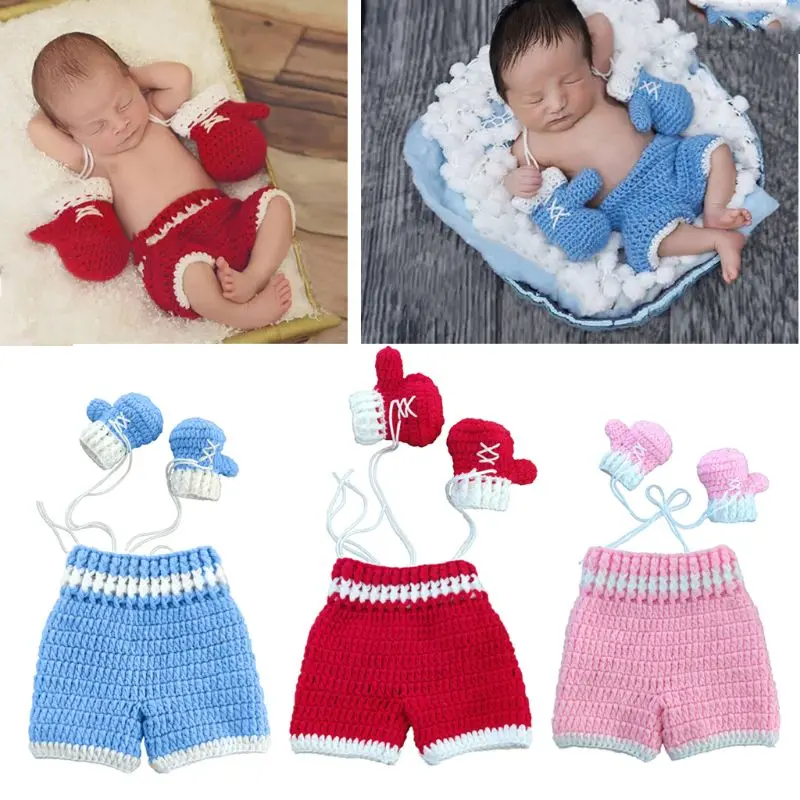 0-3month Baby Kvačkanje Fotografija Rekviziti Ustrelil Novorojenčka Foto Kul Fant Kostumi za Dojenčke Hlače Oblačila Sklop