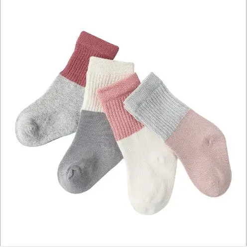 0-5 Y 2020 otroške nogavice 4pair za jesen in zimo novih brez kosti svoboden usta otroka barvno ujemanje fant dekle novorojenčka otroci nogavice