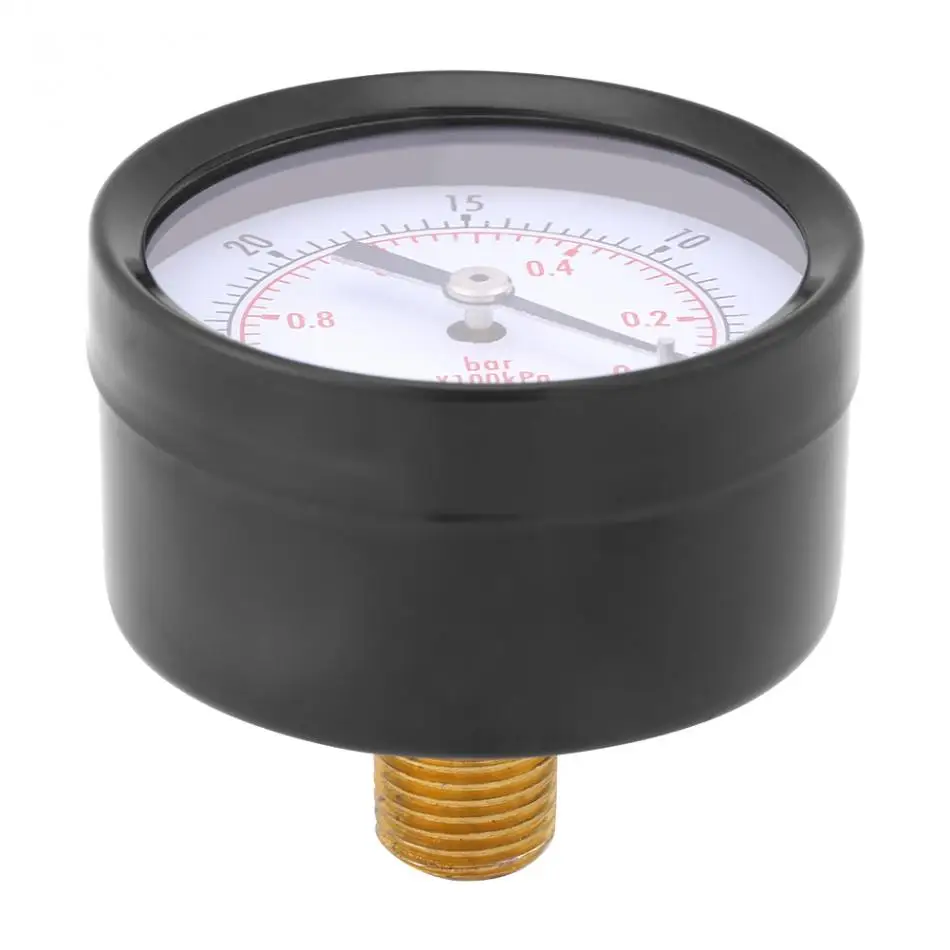 0~-30inHg 0~-1bar Presuure Manometer 50 mm Mini Zraka Vakuum manometer Meter Manometer