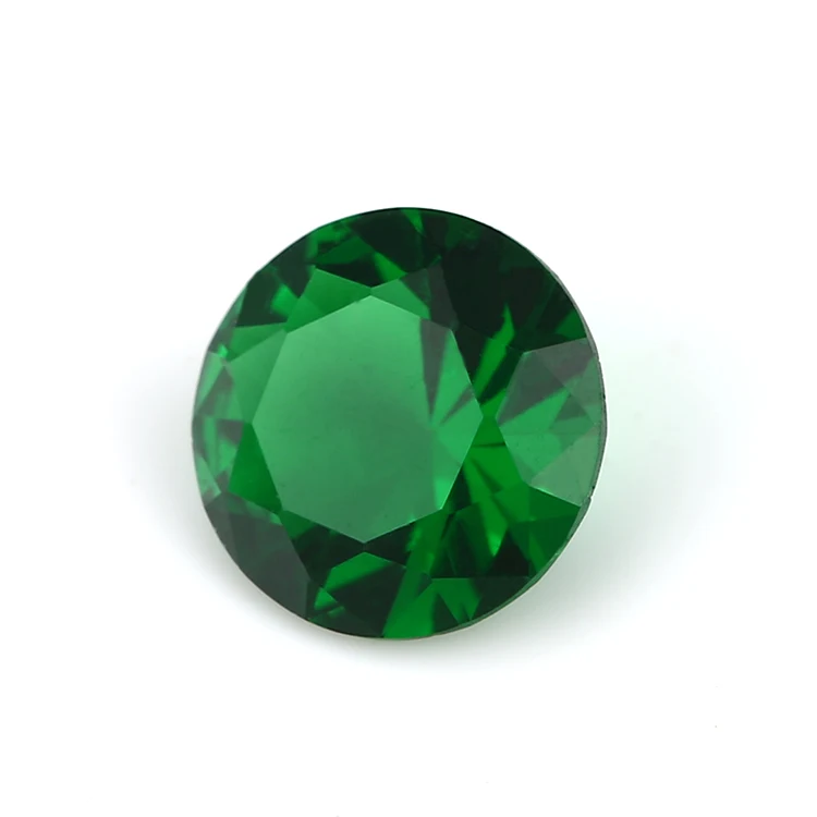 1,0 mm~15 mm Okroglo Obliko Izgubijo Kamen Zelene Barve AAAAA Stekla Sintetičnih Gems Za Nakit DIY Kamna