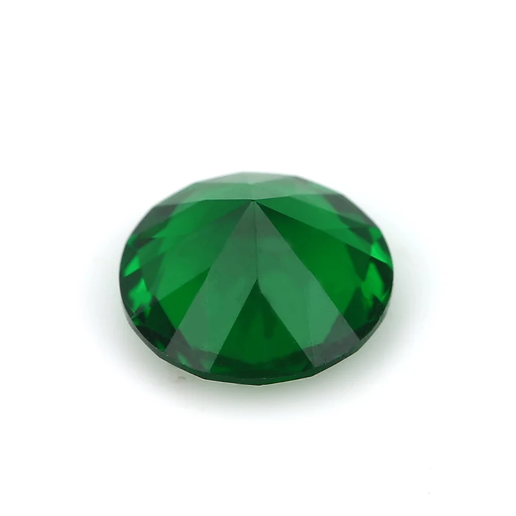 1,0 mm~15 mm Okroglo Obliko Izgubijo Kamen Zelene Barve AAAAA Stekla Sintetičnih Gems Za Nakit DIY Kamna