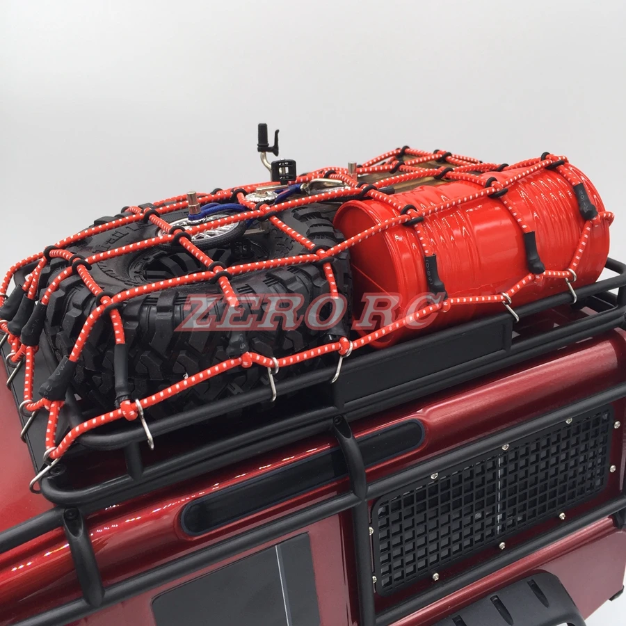 1/10 Obsega RC Rock Crawler Dodatne Prtljage Strešni Prtljažnik Neto RED Za D90 D110 Traxxas TRX-4 Trx4 Rc Avto