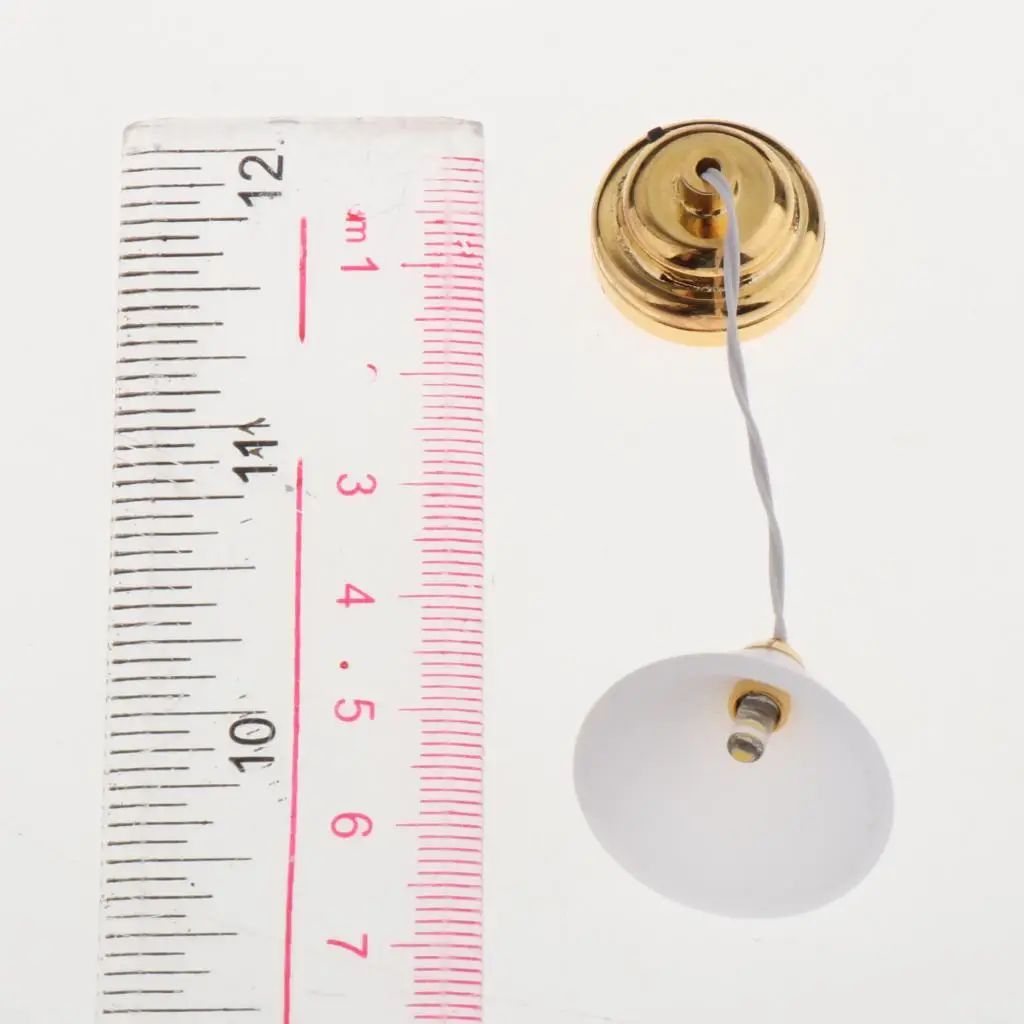 1:12 Lutke Miniaturnega Pohištva Stropno Svetilko, Baterijski pogon LED Luči