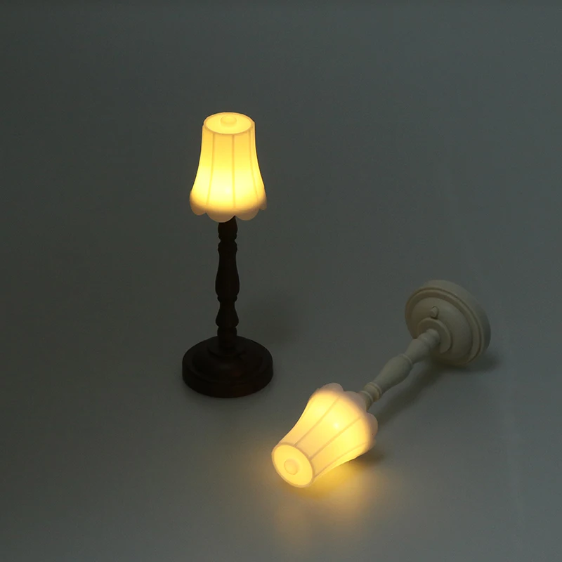 1:12 Lutke Miniaturni Talna Svetilka, LED Svetloba Lutke Pohištvo, Igrače Za Lutke Decals Nova