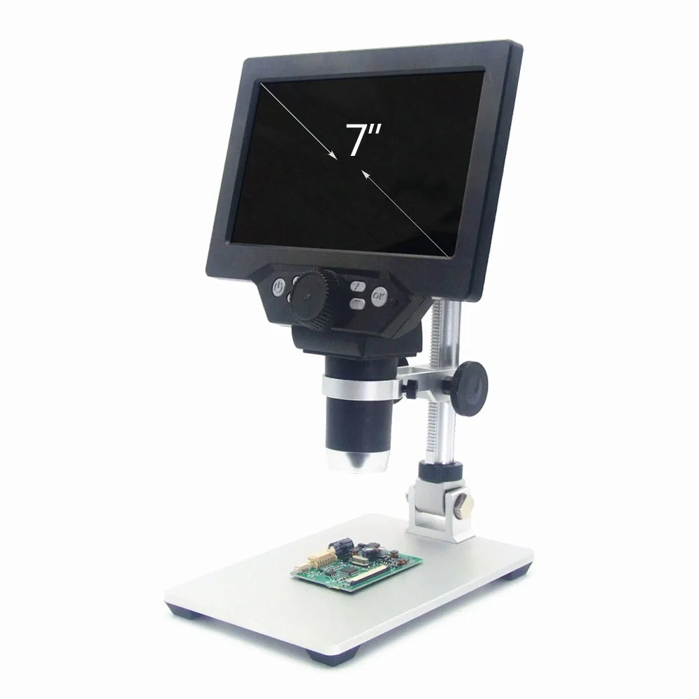 1-1200X Digitalni Mikroskop G1200 Elektronske Video Mikroskopom 7 Palčni Velike Pisane LCD-Zaslon 12MP Stalno Povečujejo Lupo