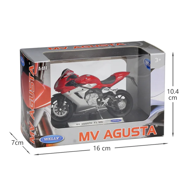1:18 WELLY Motocikel MV Agusta F3 800 Kovinski Diecast Zlitine Model Igrače Darilo