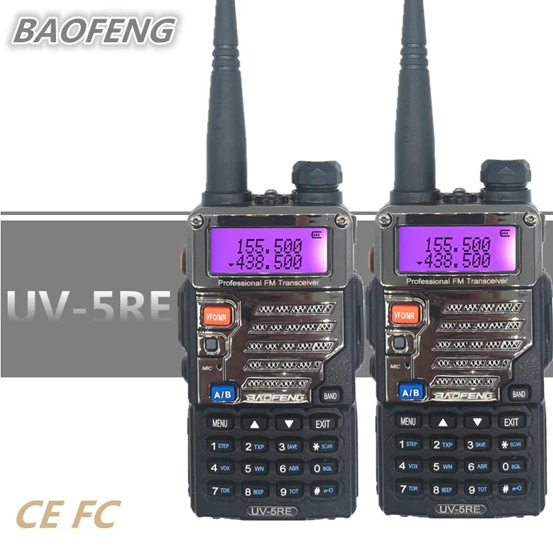1/2/3/4 BAOFENG UV-5RE Walkie Talkie Posodobitev UV-5R Ročni Ham CB Radijska Postaja je Amaterska UHF VHF HF / Oddajnik Woki Toki Skener