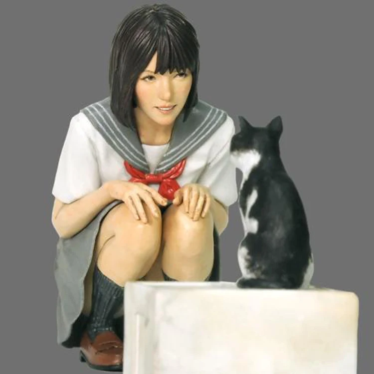 1/20 Dekle v pomladi življenja, Japonska GK, Smole Model slika GK, ki Vsebujejo mačke, Nesestavljeni in unpainted kit
