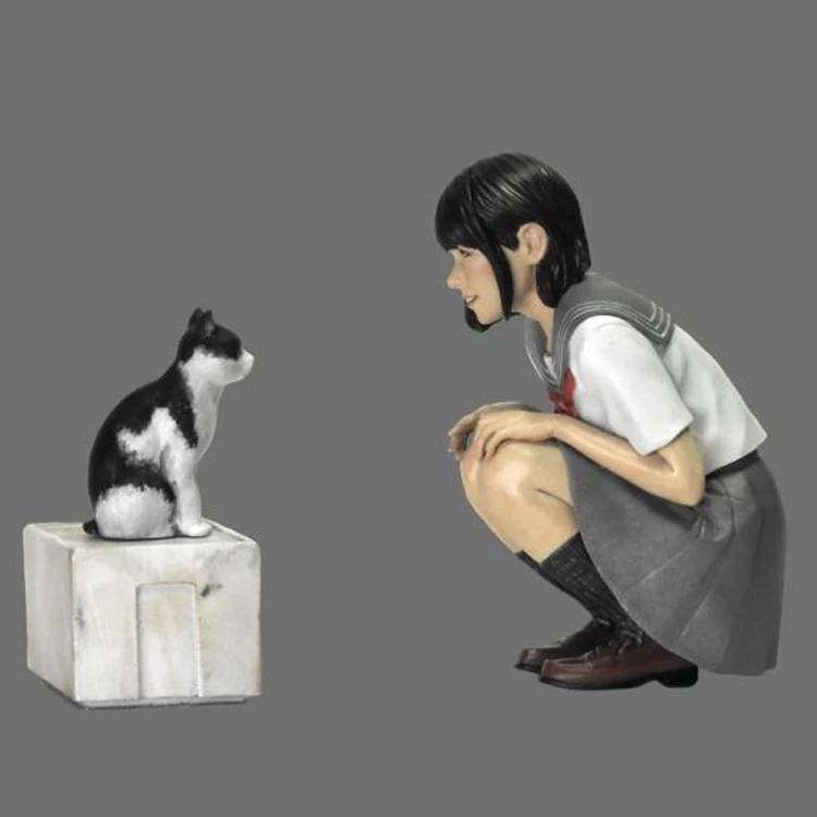 1/20 Dekle v pomladi življenja, Japonska GK, Smole Model slika GK, ki Vsebujejo mačke, Nesestavljeni in unpainted kit