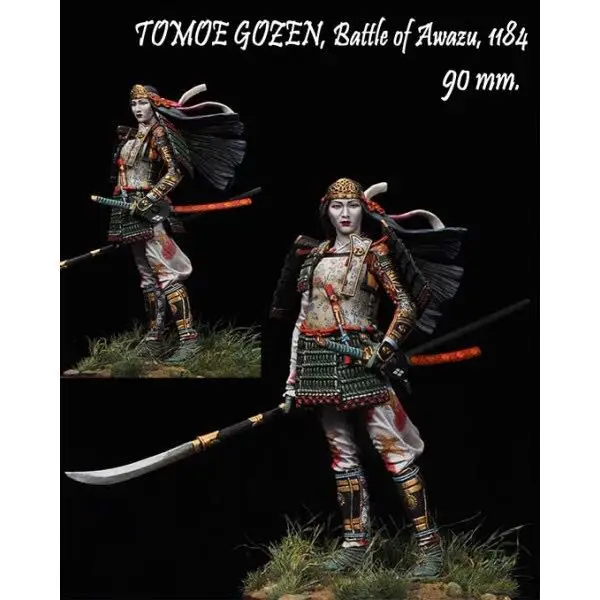 1/20, TOMOE GOEEN,Bitka za Awazu,1184 Smolo kit Slika GK Japonski samuraj, Nepremazan Brez barv