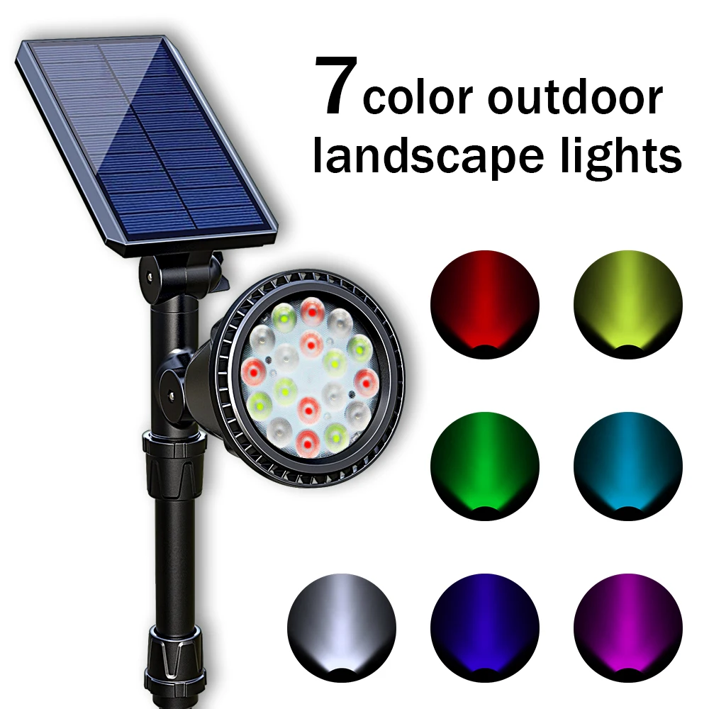 1/2nahrbtnik LED RGB Sončna Pokrajina Luči,Super Svetla 18 LED Varnostna Lučka Nepremočljiva 2-v-1 Prostem Sončne Reflektorji za Vrt