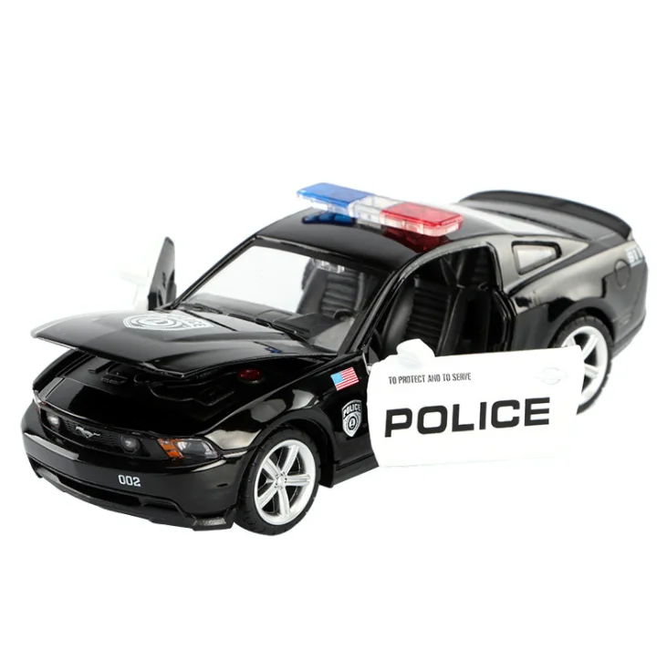 1:32 Igrača Avto Mustang GT Policija Kovinskih Igrač Zlitine Avto Diecasts & Igrača Vozil Avto Model Miniature Obsegu Model Avtomobila, Igrače Za Otroke