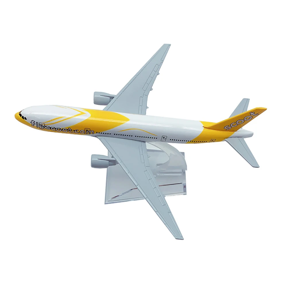 1/400 Obsega Letal Boeing 777 Singapur Scoot Airways 16 cm Zlitine Letalo B777 Model Igrače za Otroke, Otroci Darilo za Zbiranje