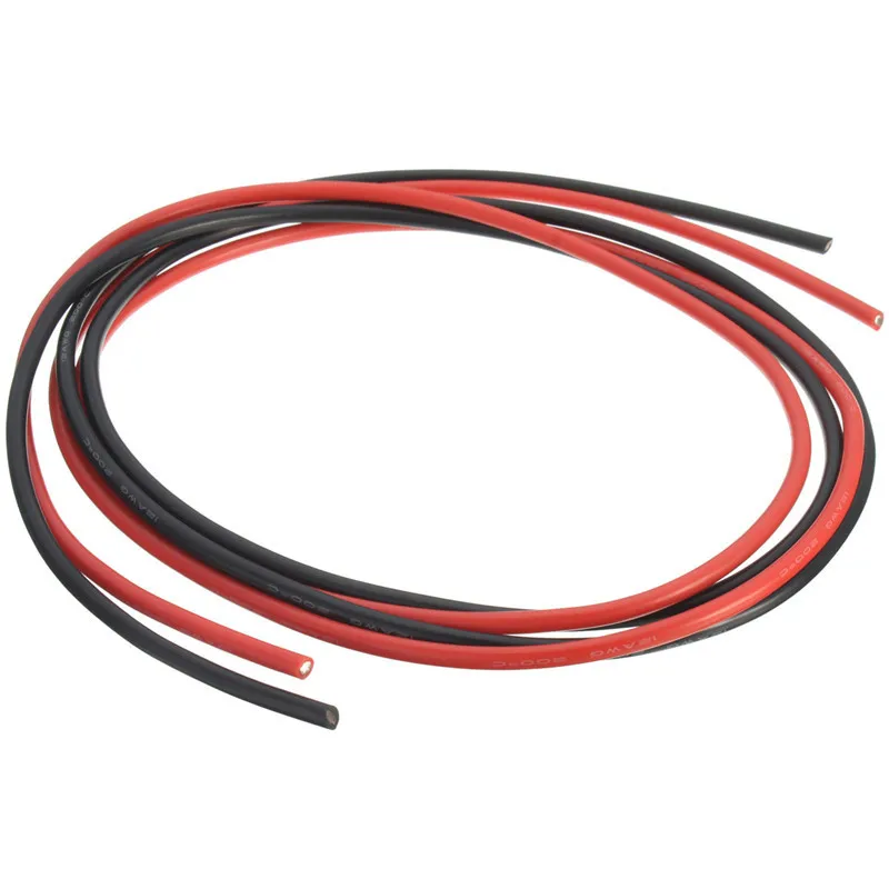 1.5 metra Black +1.5 metra Rdeče Silicij Žice 12AWG Prilagodljiv Nasedli Bakrene Kable Za RC Električne Žice