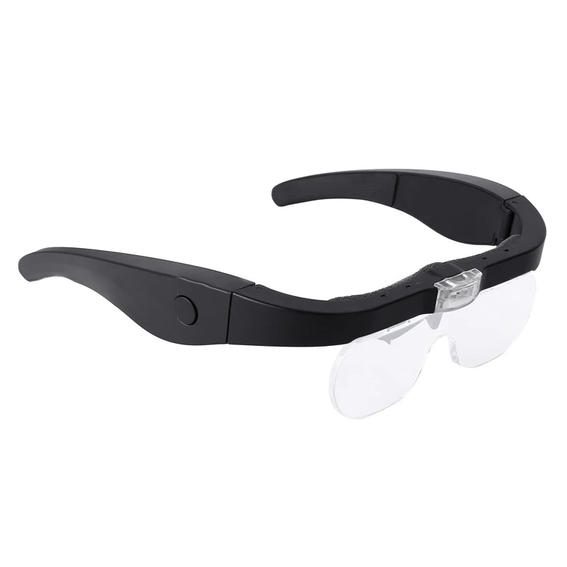 1.5 X 2,5 X 3,5 X 5,0 X povečave za celoten zaslon Očala Oči Loupe LED Osvetlitev, USB Polnilne Povečevalno Steklo za Jewelers Watchmaker