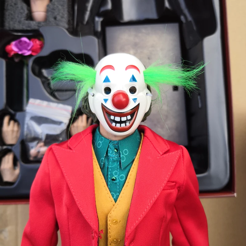 1/6 Obsega Komik Joker Rdeča Oblačila Klovn Joaquin Phoenix Akcijska Figura S 3 Glavo POLNO NASTAVITE SLIKA lutka IGRAČE ERA PE004