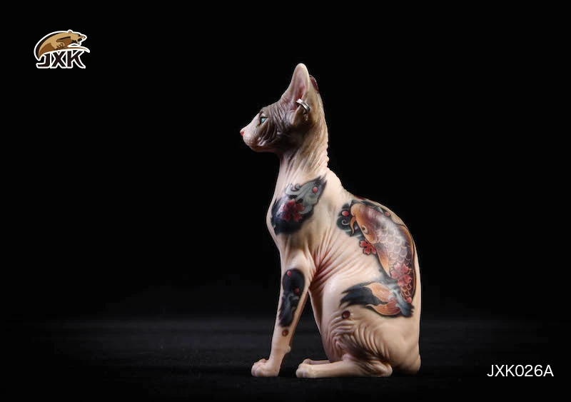 1/6 Obsega Simulacije JXK Tatoo Različico Sfinga (hairless Mačka) Simulacije Živali Model Statičnega Dekoracijo Načinu Predvajanje Darila Kažejo
