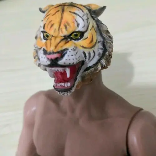1/6 Tiger Živali Glavo Skulptura Vklesan Dodatki Fit 12 Moški PH TBL Akcijska Figura Model