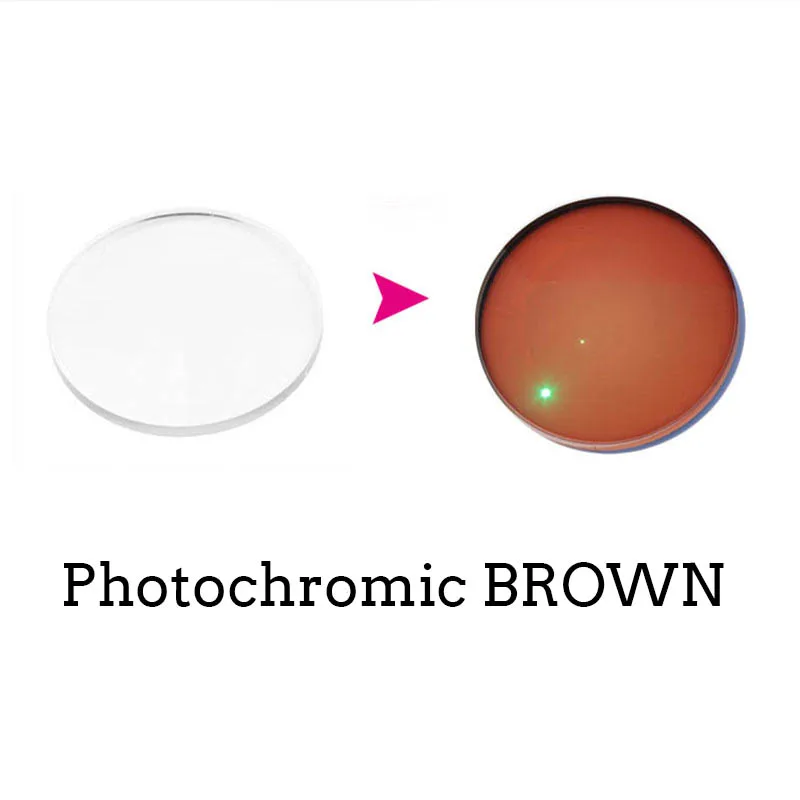 1.61 Photochromic Enotno Vizijo Asferični Optični Recept Leče Hitro in Globoko Barvni Premaz Spremembe Uspešnosti
