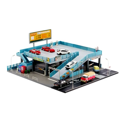 1/64 miniaturni model, Japonski slog model avtomobila igrača scene street view dvojna garaža parkirišče igrače in darilni škatli