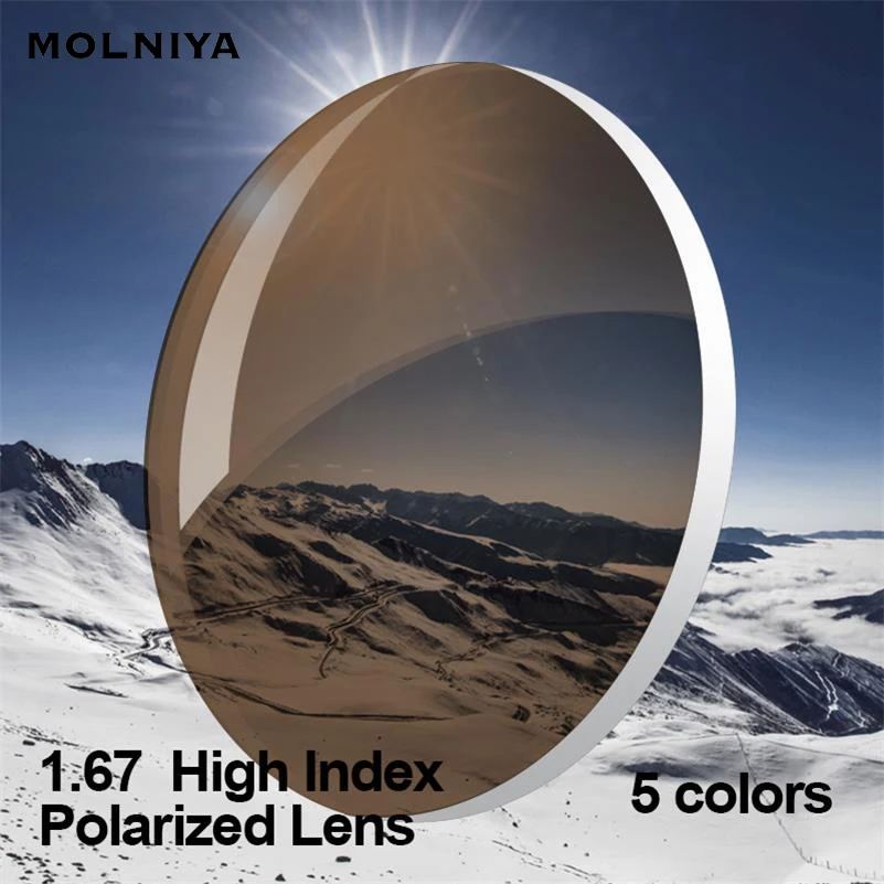 1.67 Visok Indeks Ultra-Tanek Polarizirana Sončna Očala, Leče, 5 Barv Neobvezno Enotno Vizijo Recept, Sončna Očala, Leče