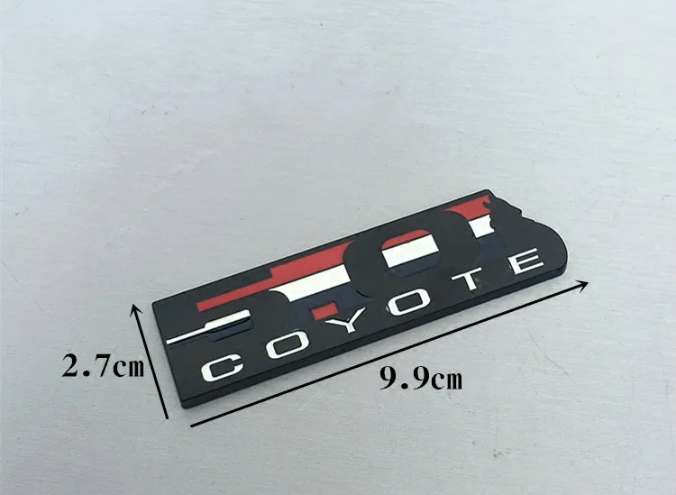 1 KOS 3D Kovinski 5.0 COYOTE Emblem Fender Značko Avto Nalepke Za Mustang GT F-150 Šef 302 2011-2018 Avto Styling