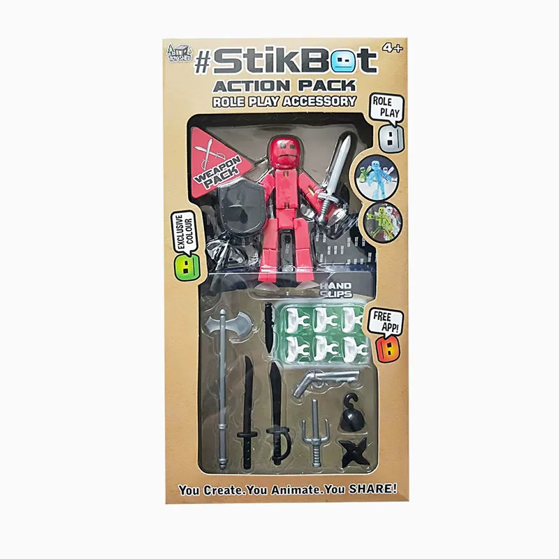 1 Kos Srčkan StikBot Dolla z Bedak DIY Creat figuric Lepljivo Robot Opremo Lutka Igrače Naključno Barvo 8 cm