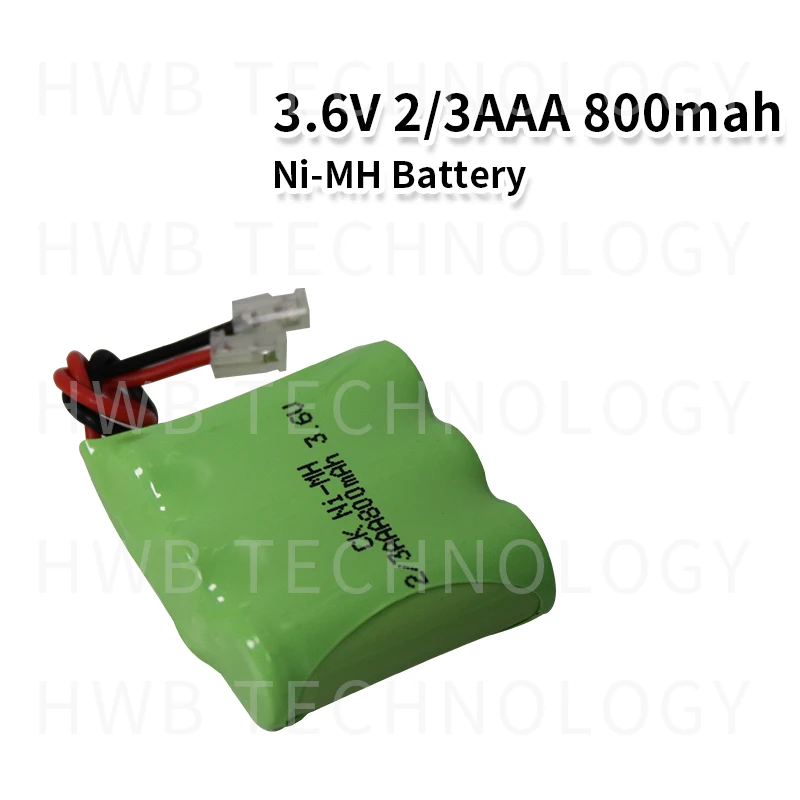 1 KOS/veliko Nove baterije za polnjenje Ni-MH 2/3AAA 3,6 V 800mAh 2/3 AAA Ni-MH Akumulatorske Baterije Z Vtič Za Brezžični Telefon Brezplačna Dostava