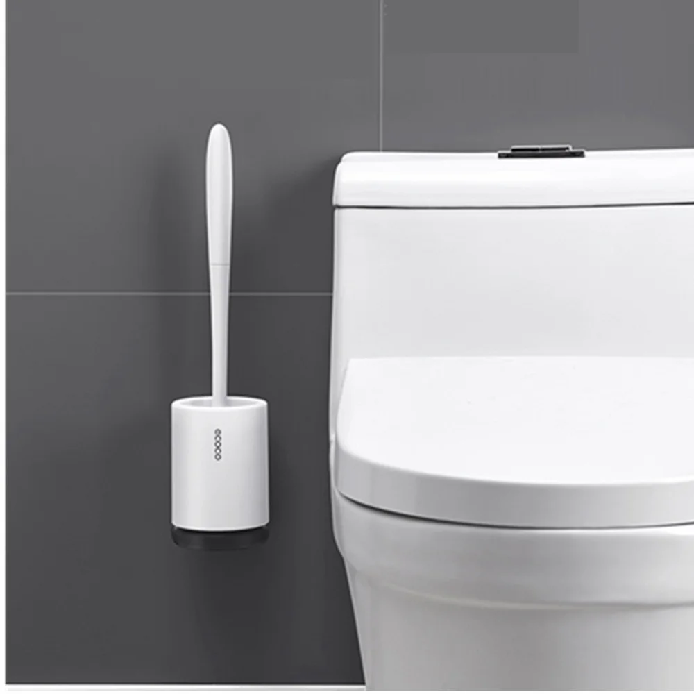 1 Nastavite Wall-Mounted Toilet Bowl Brush Set Nadgrajeno Sodoben Design Z Mehko Silikonsko Krtačo Kopalnica Za RV Ladje, Jahte