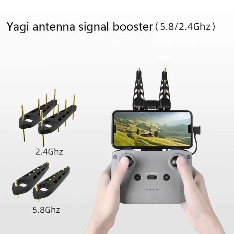 1 Par 2.4 G/5.8 G Yagi Antena Krmilnik Signal Booster Antena Range Extender za D-JI Mavic Zraka, 2/Mini2 Oddajnik Razširitev