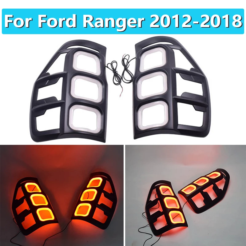1 Par Auto 12V Zadnji Odbijač Reflektor Svetlobe Rep Zavorna Luč za Meglo Svetilko Vključite Opozorilne Luči Za Ford Ranger T6 T7 2012-2018