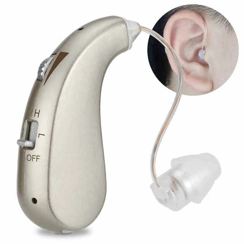 1 Par Polnilna Digitalni Slušni aparat, Nevidno Sound Enhancer BTE Uho Pomoči Ojačevalec Ojačevalec Zvoka Za Gluhe Starejših