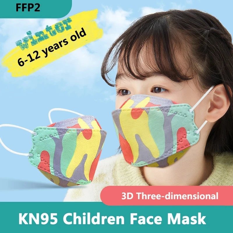 10-100 KOZARCEV Otroci Ribe KN95 Masko 4 Slojni Zaščitni Respirator Usta, Obraz Maska za Prah Otrok Caroon Mascarillas FFP2 Reutilizable
