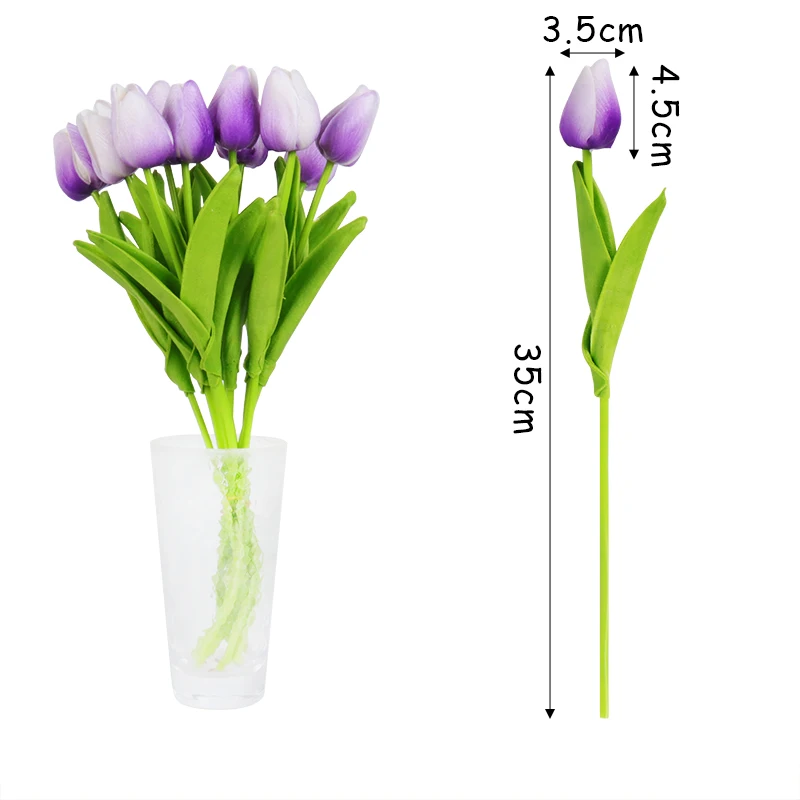 10 20 30 Glav Umetno Cvetje Pravi Dotik Tulipani Poročne Šopke Cvetja Ponaredek PU Tulipani za Poročno Dekoracijo Doma Vrt