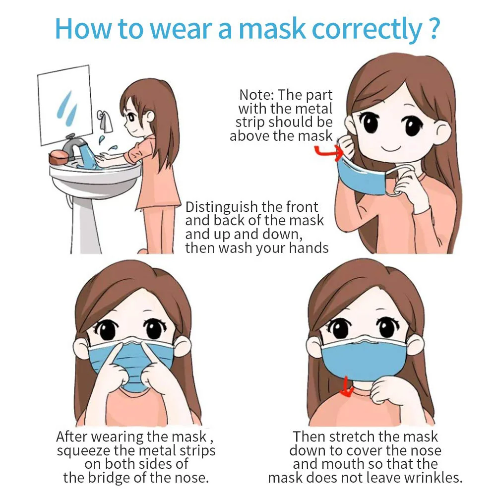 10-200pcs Masko 0-12Years Razpoložljivi Otrok Masko 3 Plast Respirator Fantje Non-Woven Maske Otroci Usta Masko Za Dekleta baby