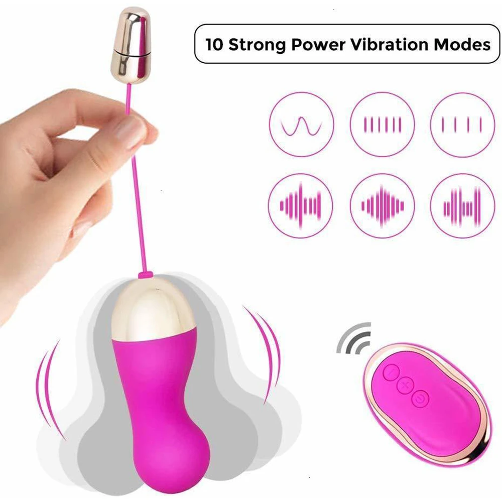 10 Hitrost Brezžični Daljinski upravljalnik Vibrator Adult Sex Igrača Močan Bullet Vbrating Jajčni Izdelek za Ženske Keglove Žogo Erotična Masaža