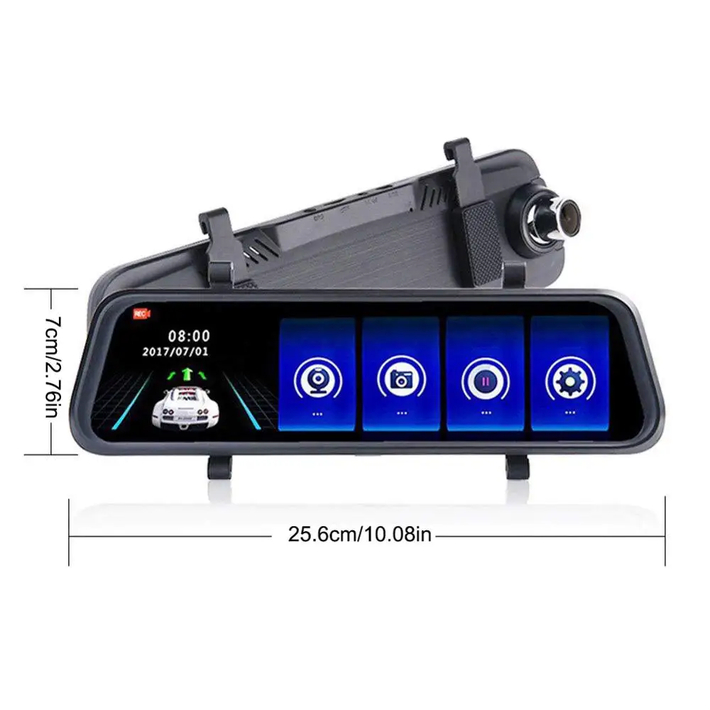 10 Inch Avto DVR Kamera, GPS Dashcam FHD 1080P Dash Cam 24H Parkiranje Zaslon Avto Tajnik Super Night Vision