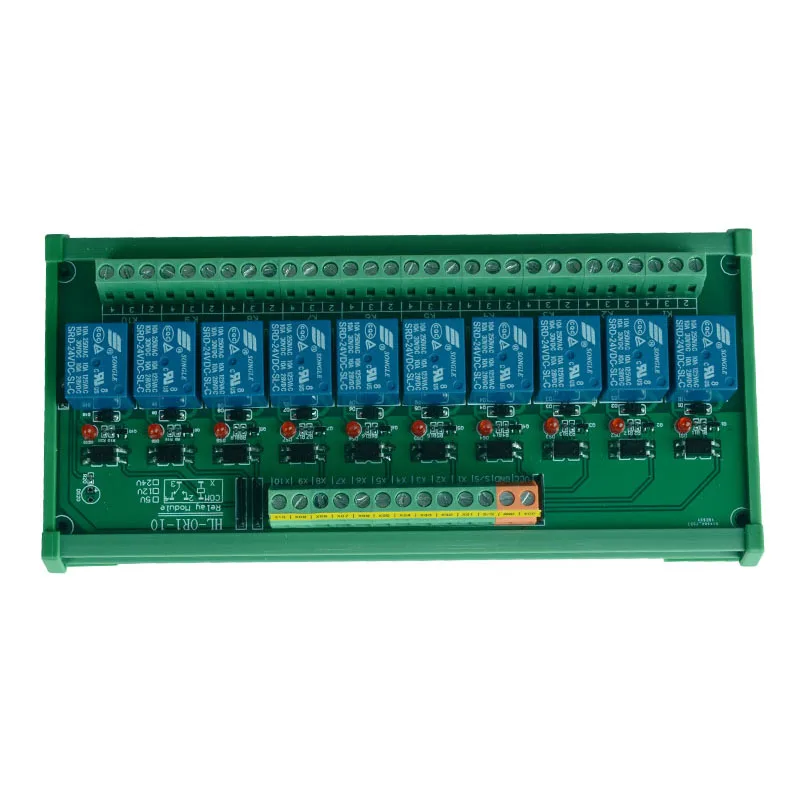 10 kanal Sproži Napetost Rele Modul PLC res modul optocoupler rele modul DIN rail montažo. PLC control modul