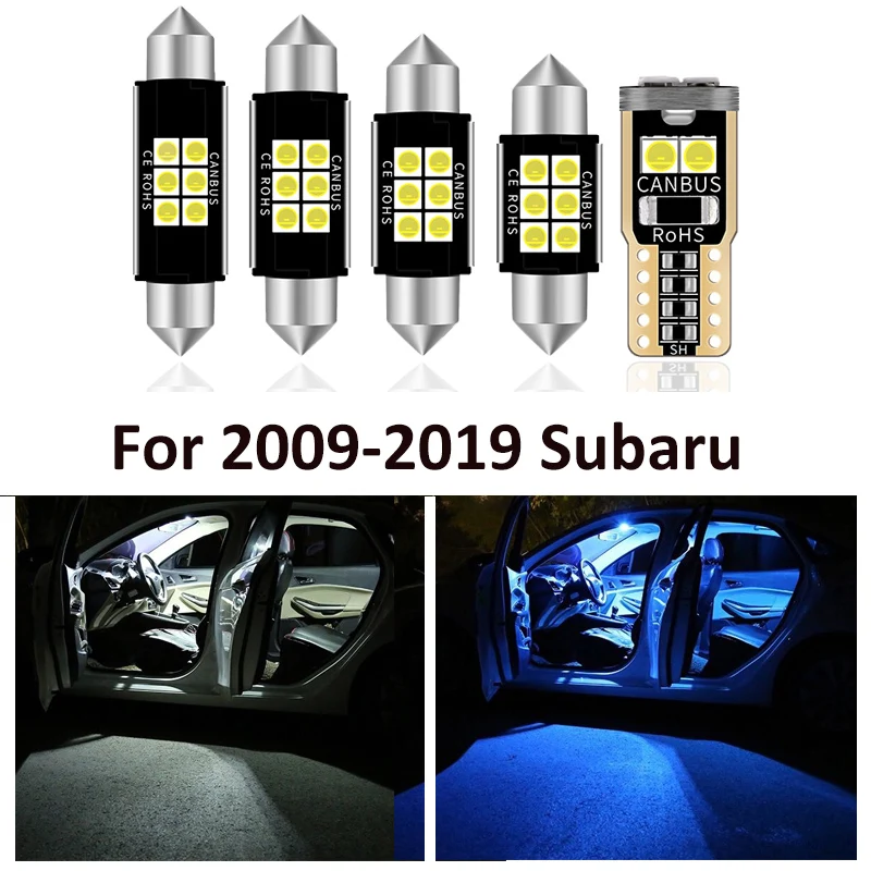 10 Kos Avto Bela barva Notranjosti LED Žarnice Paket Za 2009-2017 2018 2019 Subaru Gozdar Zemljevid Dome Licence Lučka Lučka Styling