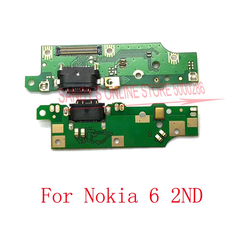 10 KOS Polnilnik USB Polnjenje Vrata Odbor Dock Priključek Flex Kabel Za Nokia 6.1 / Nokia 6 2018 USB Charge Vrata Flex Kabel Del