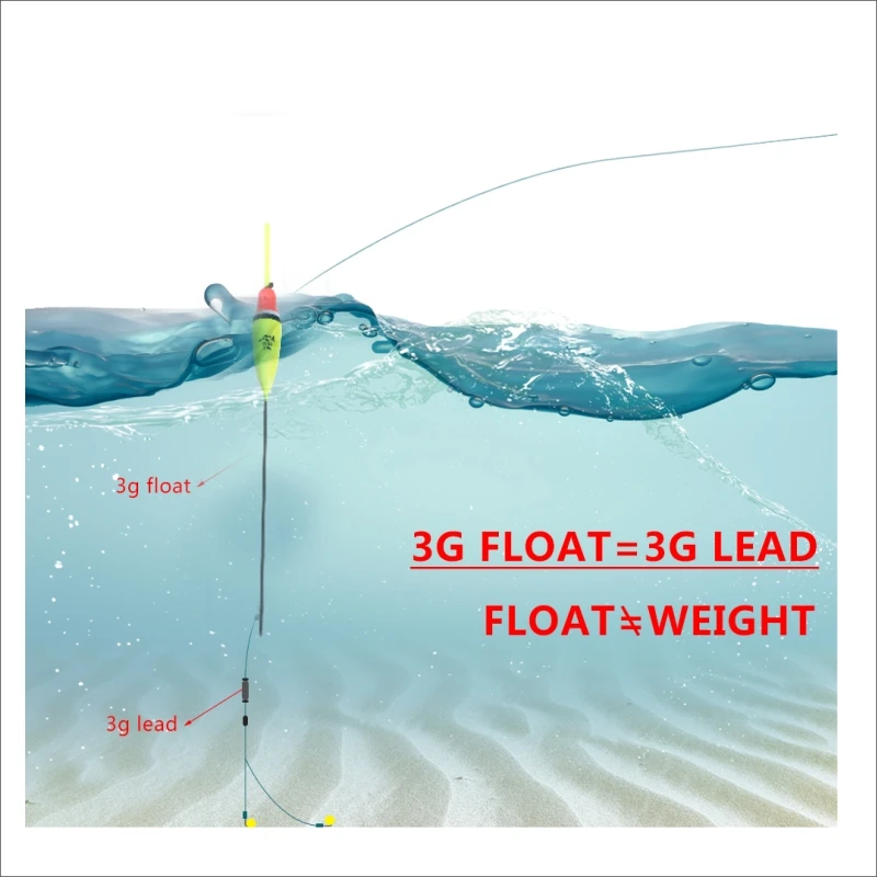 10 Kos/Set Ribolov Float Boje Plovec 1g-5g Multi Barvni Float Fluorescentna Rep Ribolov na Ledu Pozimi Krap Ribe Reševanje Pribor